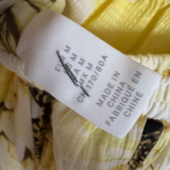 Zara Sunflower Print Two Piece Dress With Ruffles Size M - Picture 7 of 7